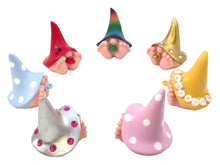 Load image into Gallery viewer, GlitZGlam Miniature Baby Girl Gnome “Chloe” – the Baby Gnome with the Pink Polka Dot Hat for the Fairy Garden

