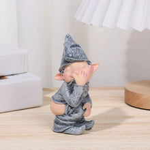 Load image into Gallery viewer, MOOCOCO Naughty Funny Outdoor Pooping Gnome Statue,Garden Figures Figurines, Dwarf Decoration Garden Sculptures and Statues, Miniature Mold for Courtyard Lawn Yard-Grey
