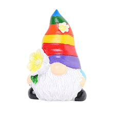 Load image into Gallery viewer, Playful Garden Statues, Fairy Garden Gnome Decoration, Rainbow Gnome Decoration, Outdoor Figurine For Garden, Adorable Gnome Statue, Cheerful Garden Accessory, Miniature Gnome Figurines, Vibrant
