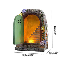 Load image into Gallery viewer, Srliya Solar Light Fairy Garden Miniature Door Sculpture Resin Statue (11 Black [8 Lights]), Srliyawbm5tsnrfq-79
