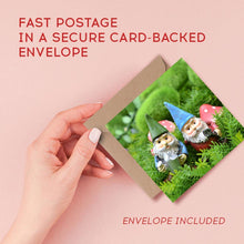 Load image into Gallery viewer, 1 x Greeting Card Garden Gnome Men - Blank Birthday Celebration Anniversary #14596
