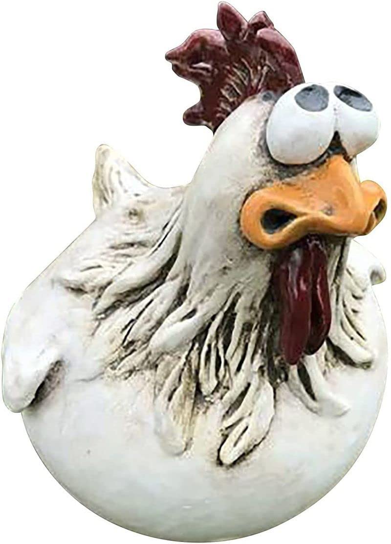NogrAx Waterproof Garden Decorations - Large Sculpture Ornaments for Lawn, Courtyard, Porch, and Front Door - Outdoor Gifts for Women, Adding Beauty and Decor to your Outside Space (Funny Cock B)