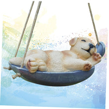 Load image into Gallery viewer, SUPVOX 1Pc Light Yellow Dog Resin Figurine Realistic Garden Ornament Vivid Animal Craft for Outdoor Decor for Landscape Adornment Home
