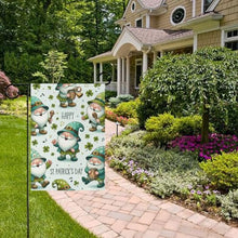 Load image into Gallery viewer, St. Patrick&#39;s Day Gnomes Cute Festival Garden Flags for Outside 28 x 40 Inch Large Double Sided Yard Flag
