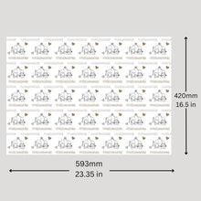 Load image into Gallery viewer, BeFindSee Wedding Wrapping Paper - Gift Wrap - Wedding Gonk - Wedding Gnome
