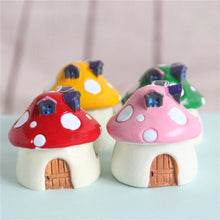 Load image into Gallery viewer, OUNONA Miniature Mushroom House Decoration Fairy Garden Dollhouse Plant Pot Figurine (Bright Red)
