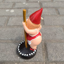 Load image into Gallery viewer, Myqiqi Pole Dancing Gnome Statue Funny Gnome Garden Ornament for Fairy Garden or Home Décor Two Size 12cm and 17cm (RED-S)
