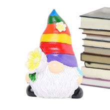Load image into Gallery viewer, Playful Garden Statues, Fairy Garden Gnome Decoration, Rainbow Gnome Decoration, Outdoor Figurine For Garden, Adorable Gnome Statue, Cheerful Garden Accessory, Miniature Gnome Figurines, Vibrant
