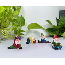 Load image into Gallery viewer, Wetufin - 4pcs Funny Yoga Gnome Garden Gnome Statues Yoga Decoration Gnome Resin Sculpture Decorations Novelty Gift for Desk Indoor Outdoor Yard Patio Lawn Figurines Landscape Decor
