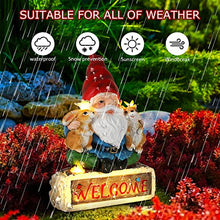 Load image into Gallery viewer, Outdoor Garden Gnome Ornaments with Solar Lights Funny Garden Gnomes Outdoor Statue for Patio Lawn Home Yard Decorations (with Solar Lights)
