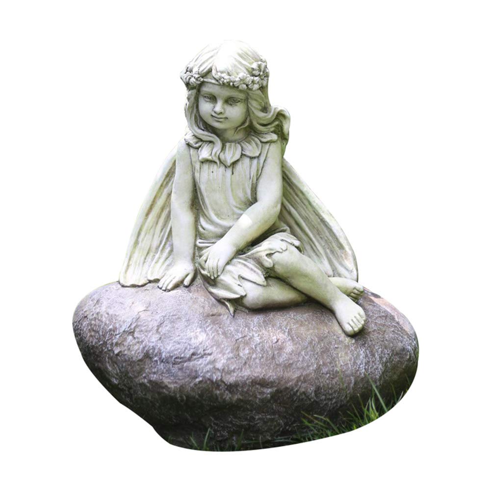 YTOOZ Sculpture Garden Elves, Fairy Flower Decoration Retro Nostalgia Statue Outdoor Garden Landscaping Lawn Decoration Ideas Gift