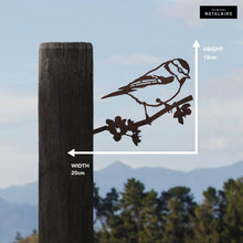 Load image into Gallery viewer, METALBIRD - Blue Tit - Outdoor Garden Ornaments in Corten Steel - Metal Art Proudly Made in Britain
