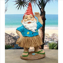 Load image into Gallery viewer, Design Toscano Garden Gnome Statue - Hawaiian Hank Grass Skirt Gnome - Outdoor Garden Gnomes - Funny Lawn Gnome Statues
