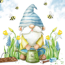 Load image into Gallery viewer, Anniversary House Tiflair Luxury Spring Napkins, Spring Gonk Garden Gnome Design, Thick and Strong Lunch Napkins 3 ply, Spring Decorations Multi-Coloured PJ383326

