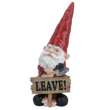 Load image into Gallery viewer, AB Tools Gnome with Leave Sign Figurine Statue House Decor Ornament Garden Yard
