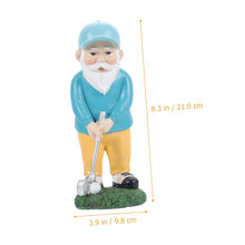 Load image into Gallery viewer, HANABASS Garden Golfing Gnome Statue Hand-painted Resin Outdoor Decor for Lawn Patio and Garden Fun Golfing Gnome Figurine for Year Home Decoration and
