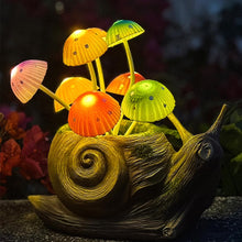 Load image into Gallery viewer, ZYLiWoo 1 Pack Solar Garden Mushroom Snail Statue Gift, Solar Outdoor Sculpture Outdoor Patio Art, Porch Deck Balcony Front Garden Decoration, Unique House Warming Gift, ZYL-003
