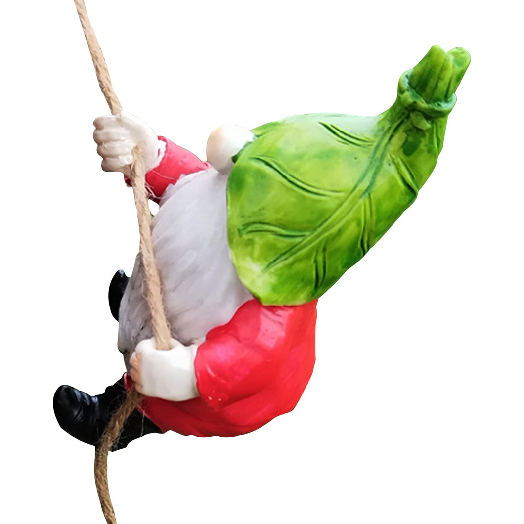 Garden Ornaments Outdoor, Climbing Garden GNOME, 5.12x3.54in Weather-Resistant Figurine Decor, Authentic Lawn Ornament, Resin Yard Statue for Patio, Ground, Yard