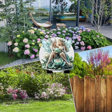 Load image into Gallery viewer, ZXDTVFGN Fairy Garden Figurines, Plant Pot Decorations, Miniature Garden Fairies, Resin Gnome Statues, Fence Ornaments, For Fairy, Desk, Outdoor Decor, Sturdy Material,9.84x11.81 Inches
