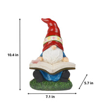 Load image into Gallery viewer, Solar Garden Gnomes Outdoor Statues - Gnome Figurine Reading Book with Butterfly LED Lights Funny Gnomes for Garden Decor Yard Patio Lawn Ornaments Gifts for Women
