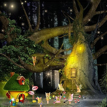 Load image into Gallery viewer, 54 Pcs Fairy Garden Accessories Solar Lights Mushroom House Outdoor Decor Vintage Resin Fairy Figurines Mini Mushroom Lawn Ornament Miniature Fairy Garden Fence for DIY Yard Patio (Gnome Style)
