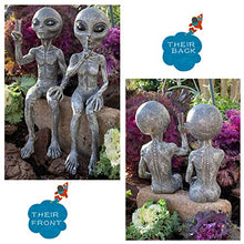Load image into Gallery viewer, AIITLLYNA Alien Statue,2pcs Outer Space Alien Garden Statue,Resin Alien Ornaments,Alien Sculpture Figure,Whimsical Garden Decoration,Funny Statue for Indoor &amp; Outdoor
