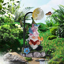Load image into Gallery viewer, Garden Gnomes, Garden Gnomes for Outdoors, Solar Garden Gnome Resin Funny Garden Gnome Weatherproof Figure with LED Solar Lantern Gnome Garden Figures, Garden Lights for Patio, Lawn, Yard, Decor 25 cm
