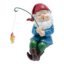 Load image into Gallery viewer, Fishing Gnomes Outdoor, Fisherboy Statue, Funny Resin Crafts Gnome, Garden Decorative Crafted from Resin, for Garden Paths, Courtyards, and Fish Tank Displays
