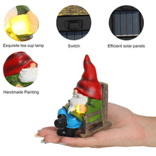 Load image into Gallery viewer, halp·ssfm Garden Gnome Statue Solar Light Miniature Outdoor Decor Gnome Figurine for Outdoor Indoor Home Lawn Yard Balcony Porch Patio for Women Mom Grandma 3.54&quot;x2.36&quot;x4.72&quot;
