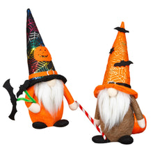 Load image into Gallery viewer, Dbvnnsy 2PCS Halloween Gnomes, Halloween Gonk with Bat Spider Web and Pumpkin Pattern Cute Plush Faceless Doll for Halloween Decorations Indoor Home Decor
