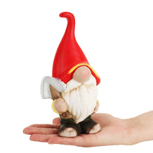 Load image into Gallery viewer, com-four® 2x ceramic gnomes - garden gnomes for standing - decorative gnomes for inside and outside - cute gnomes as garden decoration [selection varies] (2 pieces - 20cm)
