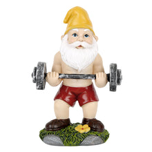 Load image into Gallery viewer, Funny Workout Garden Gnomes Statues, 3pcs 15.5cm Outdoor Funny The Muscular, Barbell and Dumbbell Gnomes Decorations Set for Yard, Lawn, Patio (Weightlifting)
