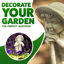 Load image into Gallery viewer, Garden Mile Boy and Girl Garden Ornaments Outdoor Statue With Gardening Tools - Large Resin White Stone Ornaments - Indoor or Outdoor Decorative Sculpture for Patio Decor Garden Decor Gift

