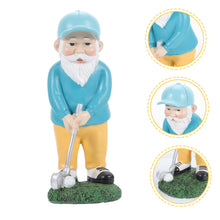 Load image into Gallery viewer, Yardwe Outdoor Gnome Garden Decor Miniature Golf Gnome Statue Resin Craft for Yard
