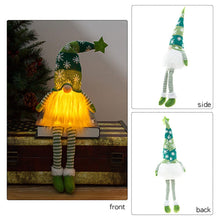 Load image into Gallery viewer, Christmas Gnome Decoration Set of 3, Christmas Gonks Gnomes Plush Swedish, Christmas Gonks Light Up Ornaments, Gnome Christmas Jumper Large Grey Pink, UK Christmas Elves Xmas Decorations with Legs
