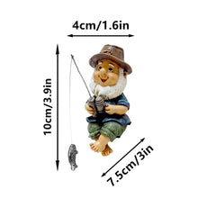 Load image into Gallery viewer, gotyou Garden Gnome, Fish Leprechaun Sitter Funny, Garden Gnomes for Outdoor, Fish Gnome Garden Statue, for Outdoor, Patio, Lawn, Courtyard, Balcony
