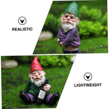 Load image into Gallery viewer, SUPVOX Garden Dwarf Statue Resin Gnomes Unique Gnome Garden Ornaments Miniature Dwarf Outdoor Decor
