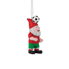 Load image into Gallery viewer, FOCO International Football Portugal Fan Gnome Hanging Christmas Ornament Decoration
