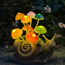 Load image into Gallery viewer, ZYLiWoo 1 Pack Solar Garden Mushroom Snail Statue Gift, Solar Outdoor Sculpture Outdoor Patio Art, Porch Deck Balcony Front Garden Decoration, Unique House Warming Gift, ZYL-003

