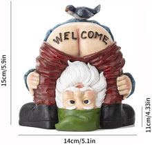 Load image into Gallery viewer, Welcome Garden Gnomes Ornaments-Garden Gnome Statue,Funny Waterproof Resin Dwarf Craft for Lawn Ornaments, Indoor or Outdoor Decorations
