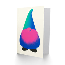 Load image into Gallery viewer, Wee Blue Coo Vibrant Santa Gonk Gnome Pink Blue Green Fun Xmas Art Blank For All Christmas Card

