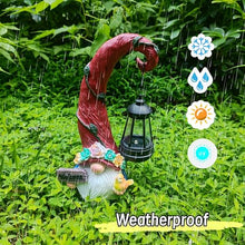 Load image into Gallery viewer, Solar Outdoor Figurine Lights Gnome Garden Decor Statue with LED Flowers &amp; Lantern, Glowing Fairy Yard Decorations for Outside Patio Yard Front Porch, Housewarming Home Decor Gifts Thanksgiving
