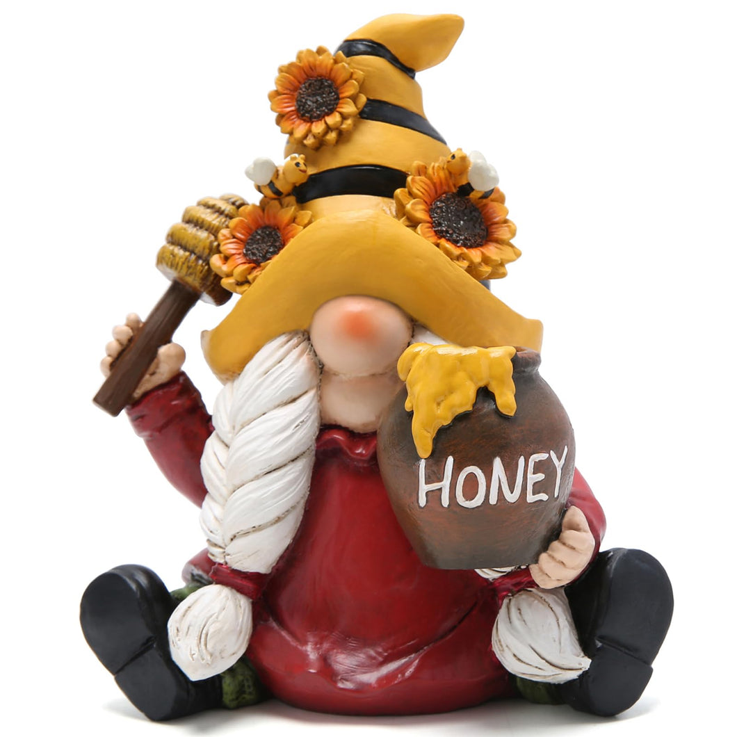 Hodao Bumble Bee Spring Gnome Decorations Honey Bee Gnomes Ornaments World Bee Day Decorations Gifts Summer Gnomes Figurines Honey Bee for Garden Decor Bee Birthday Gifts for Mom, Grandma, Women