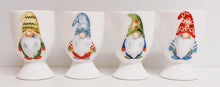 Load image into Gallery viewer, Lucky Gonks Egg Cups Set of 4 Bone China Gnome Like Figure Egg Servers Hand Decorated in UK
