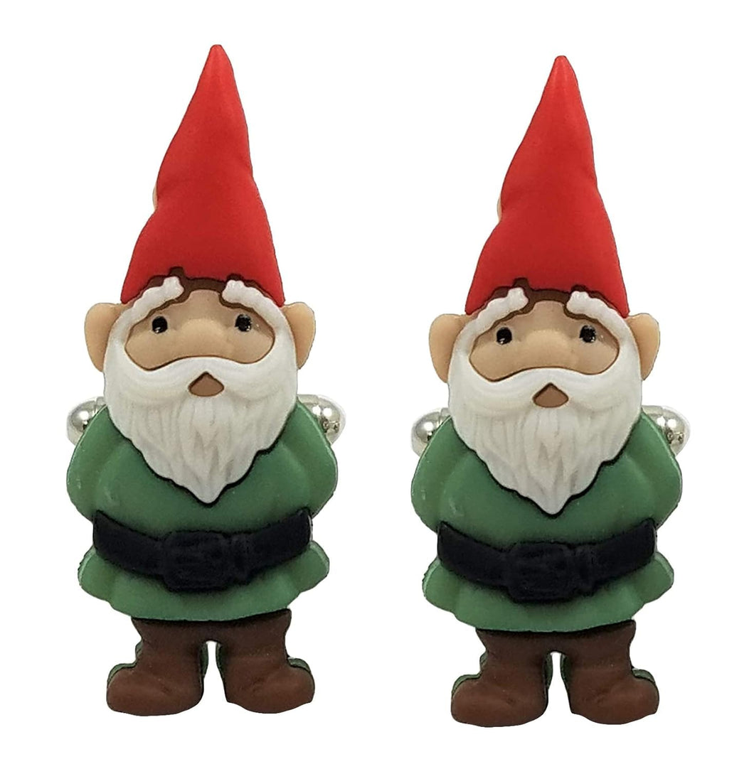 Green Garden Gnome Cufflinks, Lapel Pins, Tie Bars, Earrings, Jewelry and Accessories (Lapel Pin)