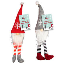 Load image into Gallery viewer, Tech Island Hanging Gonk 40cm Christmas Plush Gonk Gnome Hanging Knitted Hat Scandinavian Santa Home Decoration, Sequins Tomte, Winter Table Ornament, Holiday Presents (Grey)
