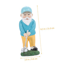 Load image into Gallery viewer, Yardwe Outdoor Gnome Garden Decor Miniature Golf Gnome Statue Resin Craft for Yard
