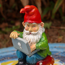 Load image into Gallery viewer, Hqroidd Garden Gnomes Funny Resin Gnome Figurine on Working Garden Gnome Statues for Patio Yard Lawn Porch Outdoor Decor
