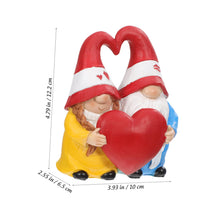 Load image into Gallery viewer, BESPORTBLE Exquisite Heart Couple Garden Gnome Figurine Ornament Charming Resin Craft Decoration for Outdoor and Indoor Spaces for Garden Patio and Lawn Decor
