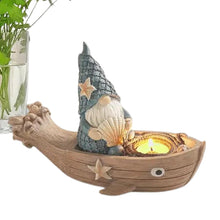 Load image into Gallery viewer, Gnome Figurines, Beach Dwarf Sculpture, Nautical Statue, Resin Craft, Indoor Pool Decor, Home Tabletop, Bathroom Ornaments, Beach Theme, Perfect, 6-Inch Tall, Great for Coastal
